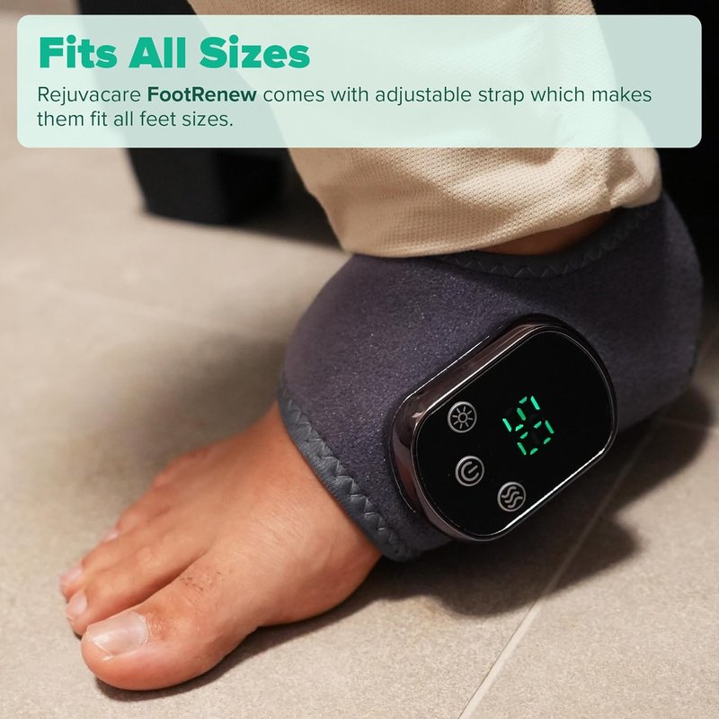 Rejuvacare Foot Renew Massager - Triple Method Relaxation Support for Feet & Ankles | Home Use, 1 Piece