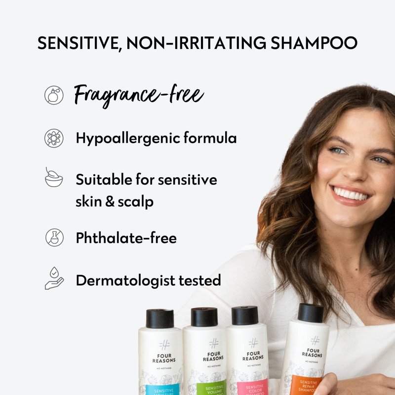 No nothing Repair Shampoo – Fragrance Free Shampoo for Damaged Hair – Hypoallergenic Shampoo for Sensitive Scalp & Dry Hair – Vegan, Paraben Free Hair Repair, 10.1 Fl Oz