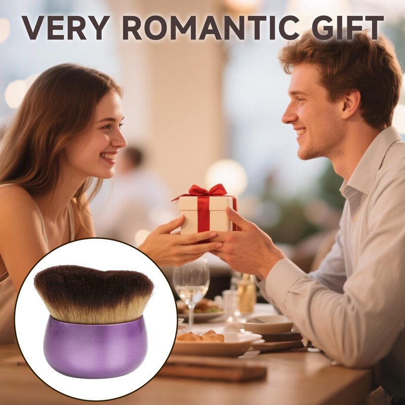 Blend & Blur Extra Large Body Makeup Brush for Self Tanner,Leg Makeup & Bronzer Self Tan Applicator, Powder, Foundation, Blusher, Bronzer，Massager for Face Gift box (Purple)