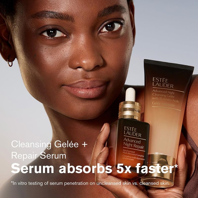 Estée Lauder Get Ready Routine 4-Piece Skincare Gift Set | Cleanse + Repair + Moisturize | Includes Cleanser 1 Fl Oz, Eye Cream 0.17 Fl Oz, Face Serum 0.5 Fl Oz & Moisturizer 0.24 Ounce