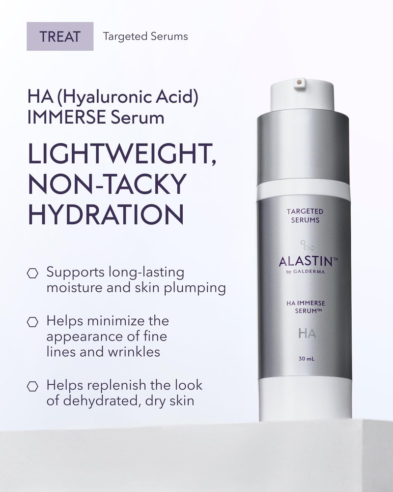 ALASTIN Skincare Hyaluronic Acid HA IMMERSE Moisturizing Face Serum (1 oz) | Restorative Serum Combats Dull, Dry, Dehydrated Skin | For Smoother, More Radiant Complexion