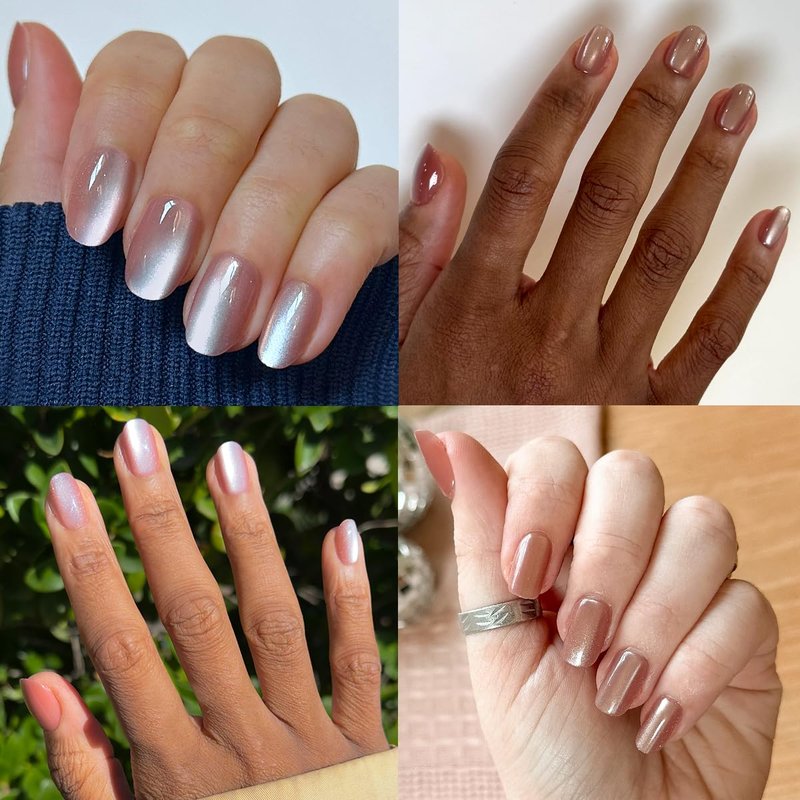 Instant Mani Press-On Nails - Non-Toxic, Long-Lasting Floral Designs | 42 Fake Nails in 21 Sizes | Short Round Style
