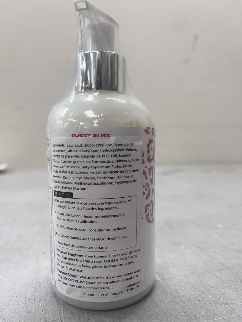 IntiMD Coochy Plus Intimate Shaving Cream - Sweet Bliss for Rash-Free Shaving, 8.5oz | Prevents Razor Burns & Bumps