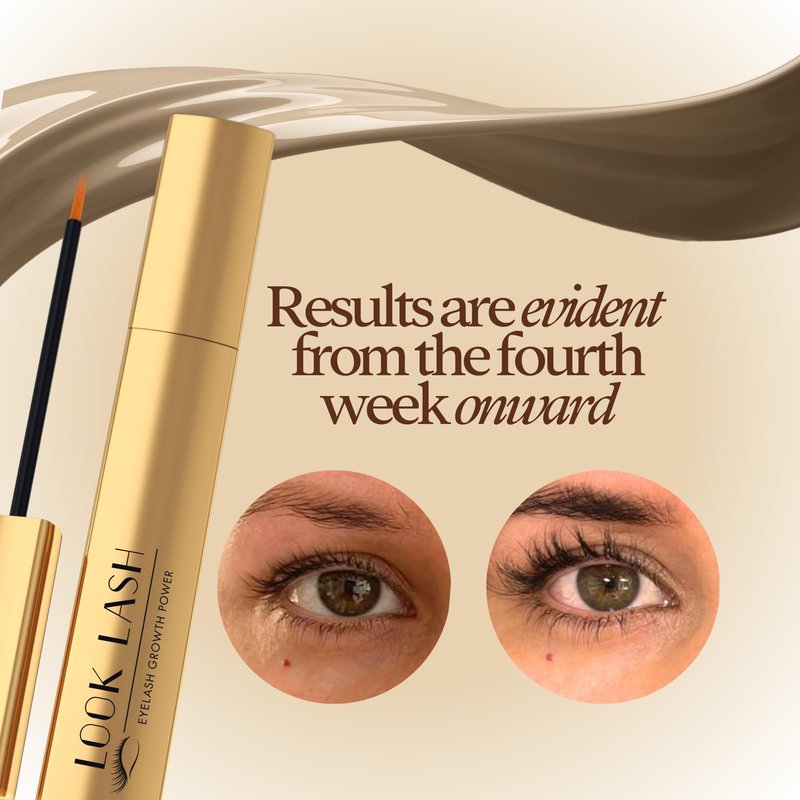 Look Lash Eyelash Enhancing Serum & Eyebrow Serum – Supports Longer-Looking Lashes and Fuller Brows, Gentle for Sensitive Skin, 5.5 ml, 6–8 Mo Supply