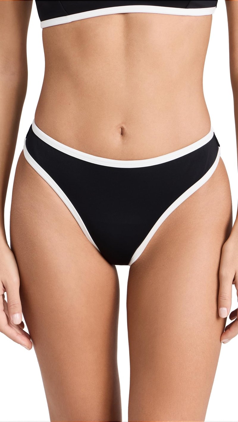 Good American Women's Better Bikini Bottoms, Black001, 4X
