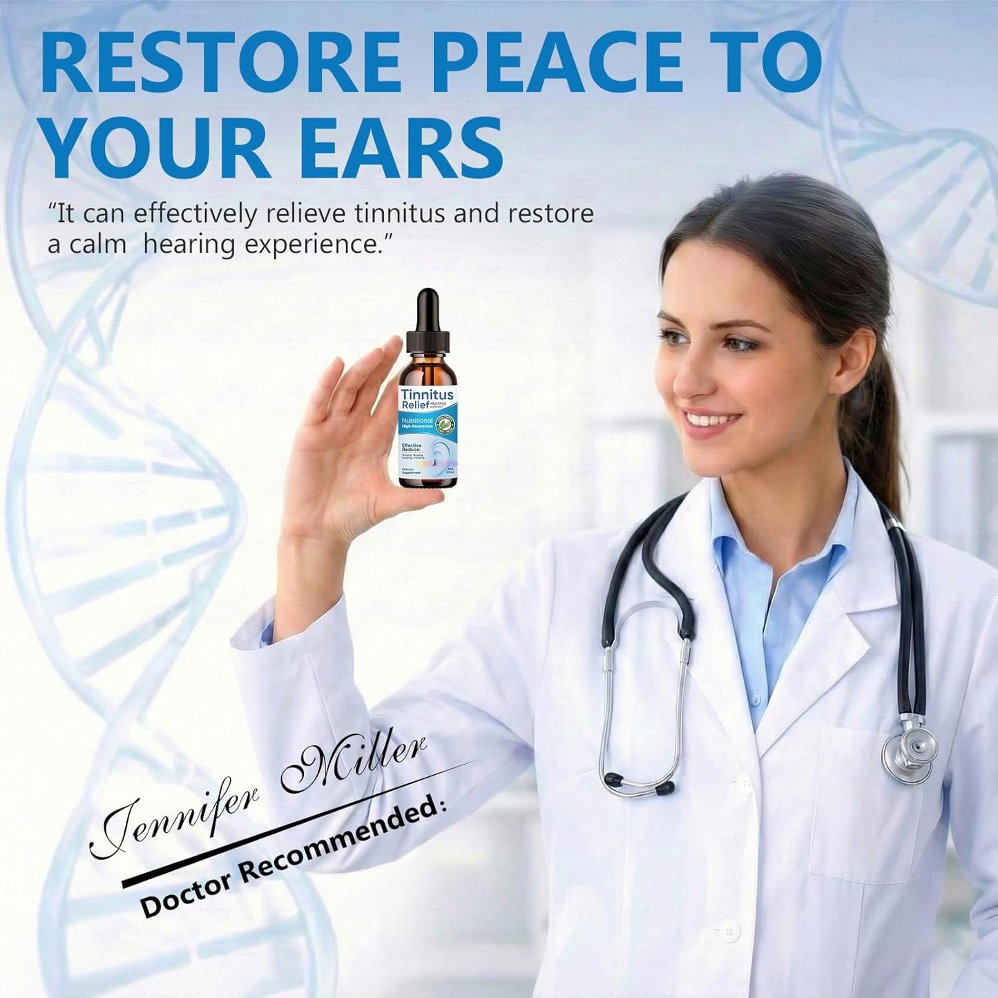 Tinnitus Relief for Ringing Ears,Natural Herbal Drops,Reduces Ear Noise and Improves Hearing for Men & Women, 2Fl Oz