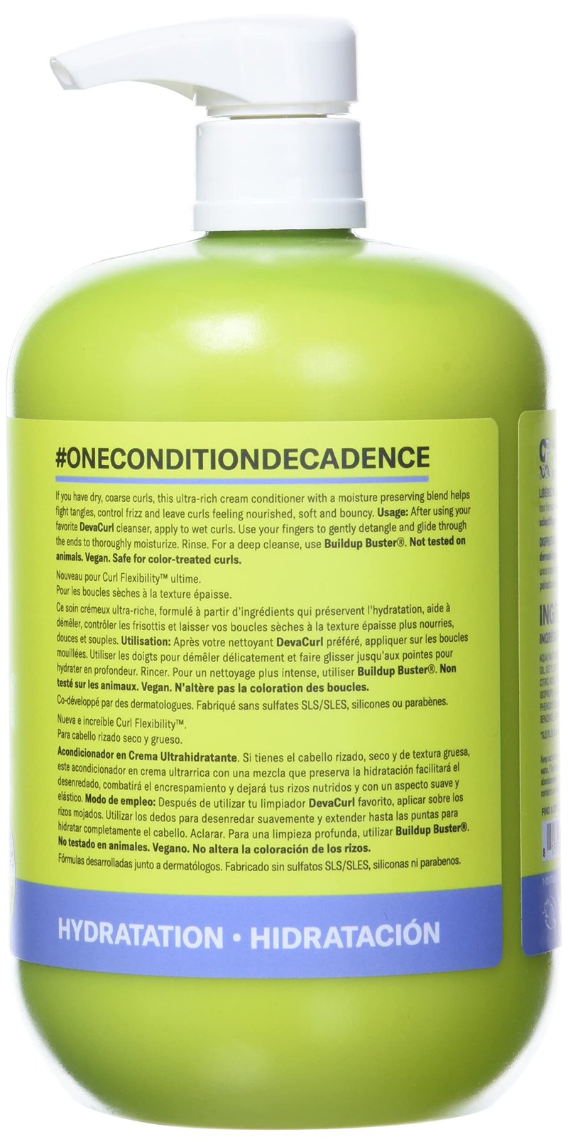 DevaCurl One Condition Decadence Ultra-Rich Cream Conditioner, Green Oasis, 32 fl. oz.