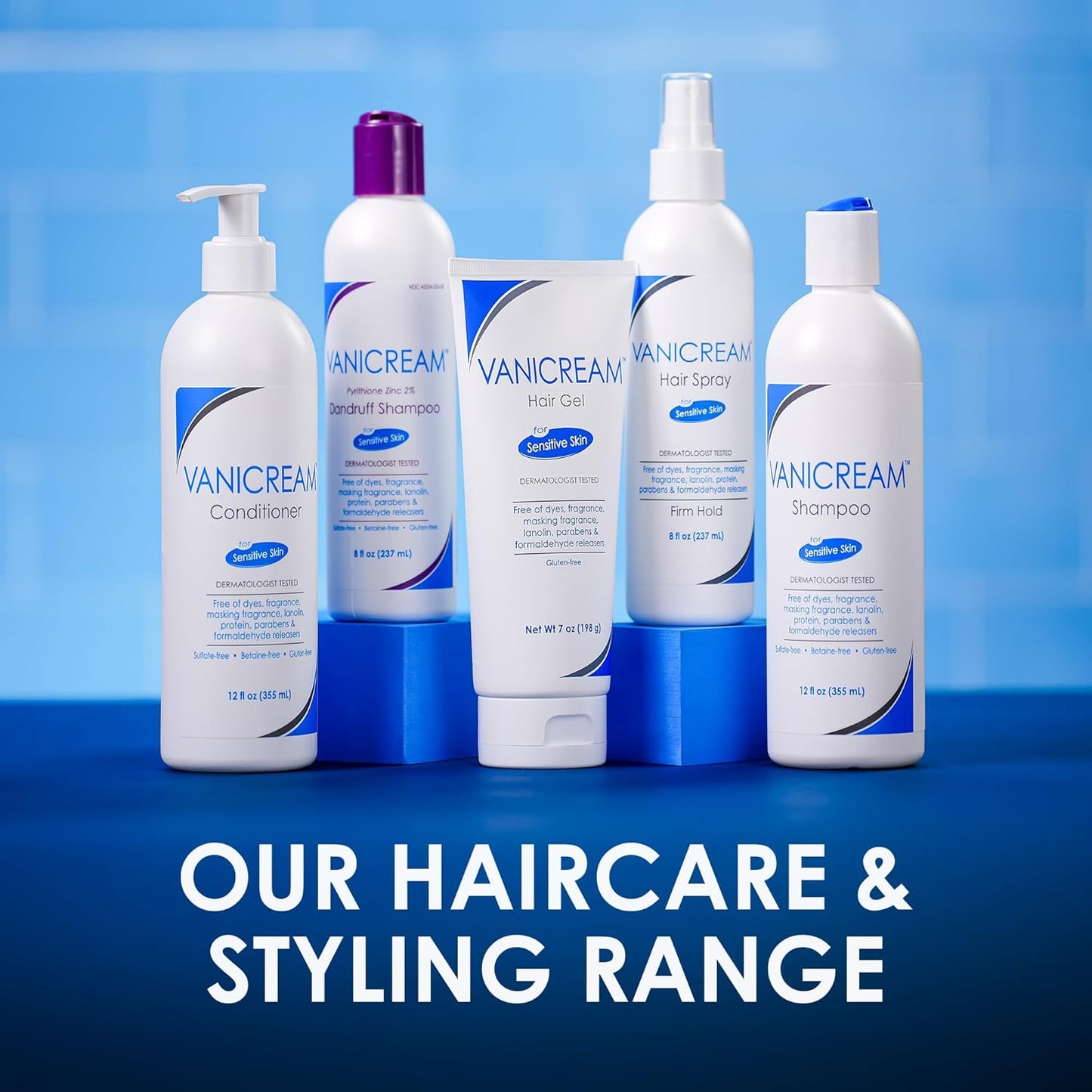 Vanicream Hair Styling Gel - Fragrance-Free, Gluten-Free Formula for Sensitive Skin | 7 Oz