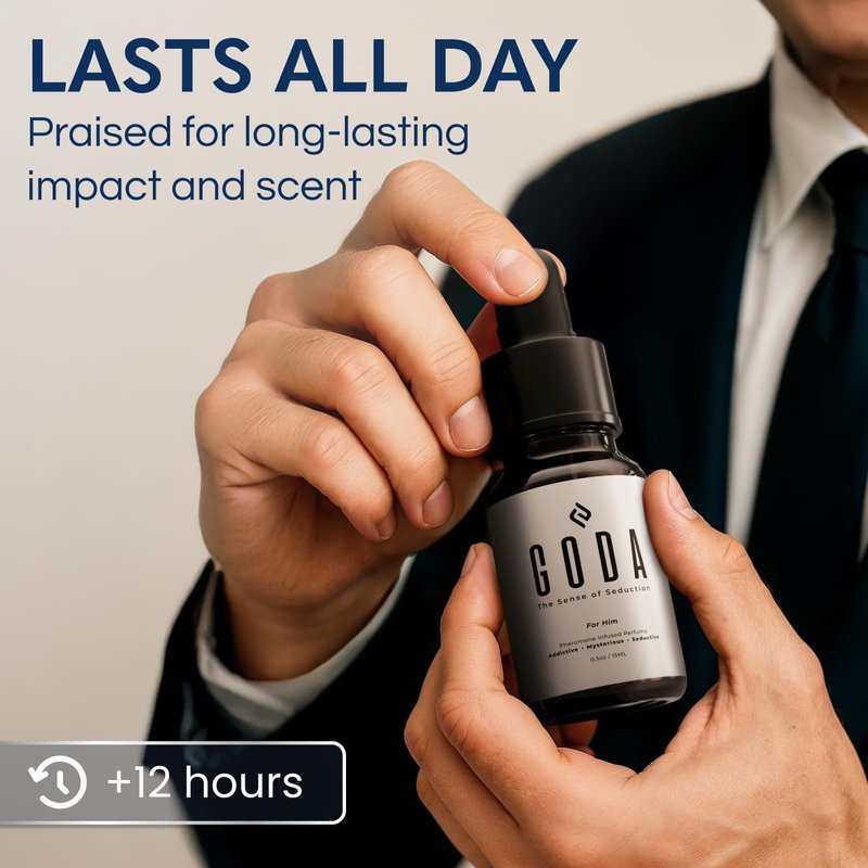 GODA Pheromones Cologne for Men - Infused with Real Pheromones | Citrus & Lavender Scent - 15ml/0.50 fl oz