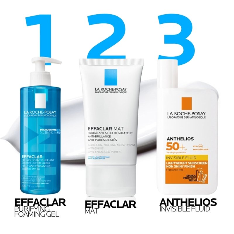 La Roche-Posay Effaclar Mat Oil-Free Mattifying Moisturizer,(Pack of 2)