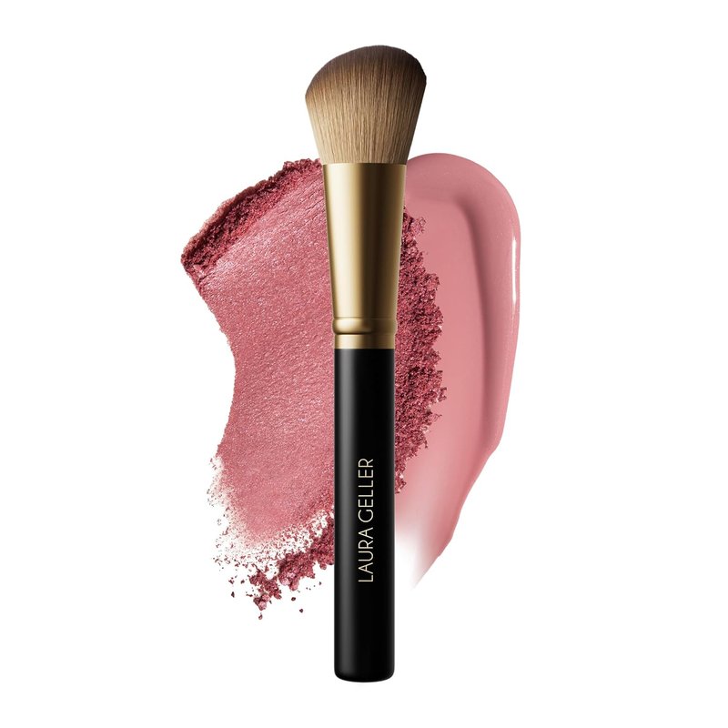 Laura Geller New York Angled Blush Brush - Dense Bristles & Black Wooden Handle for Flawless Application