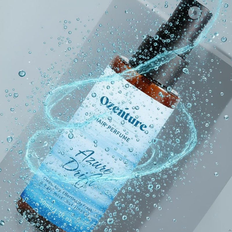 Ozenture Hair Perfume for Women - Fresh Citrus Floral Hair Mist, Lightweight Ocean Breeze Fragrance for Hair, Body, Wigs & Fabric, 1.7 oz