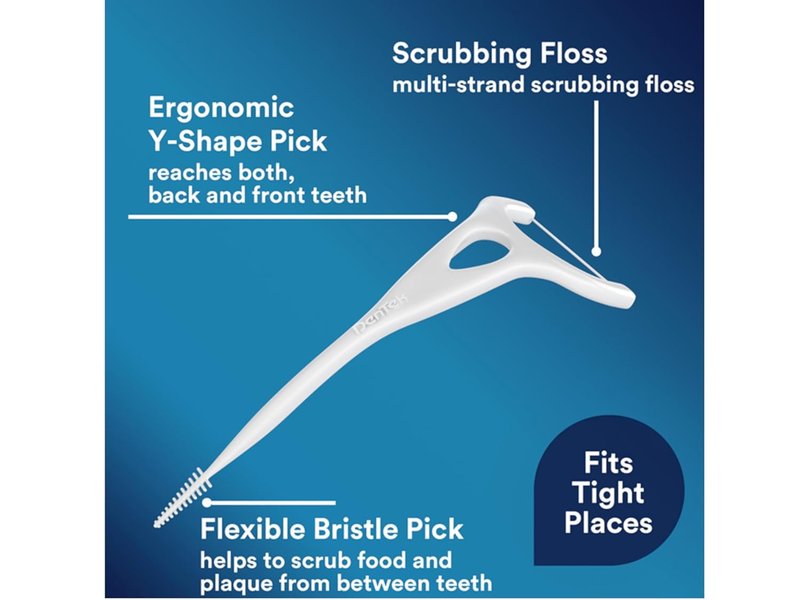 DenTek Floss Picks - Complete Clean Easy Reach, No Break & No Shred | 75-Count, 3 Pack