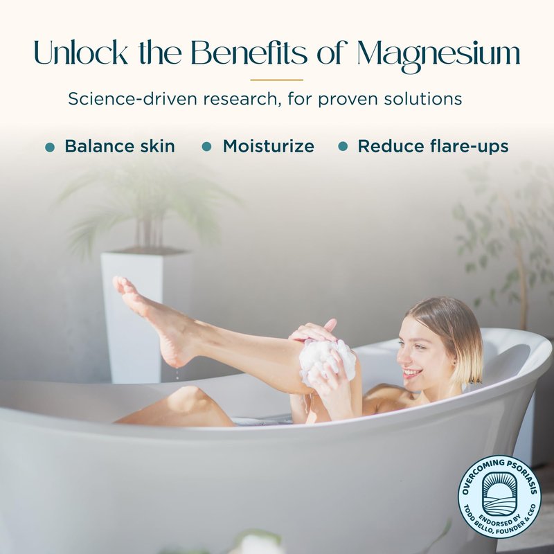 Abundant Natural Health Ocean Soothe Flare Relief Bath Soak with Highly Concentrated Pure Magnesium Salts and Lavender Oil to Help Relieve Problematic and Dry Skin, Safe for Sensitive Skin, 500mL