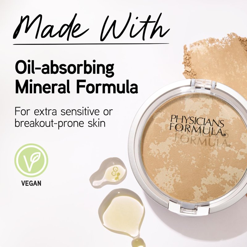 Physicians Formula Mineral Wear Face Powder - Talc-Free Light Coverage Makeup for Sensitive Skin | Buff Beige