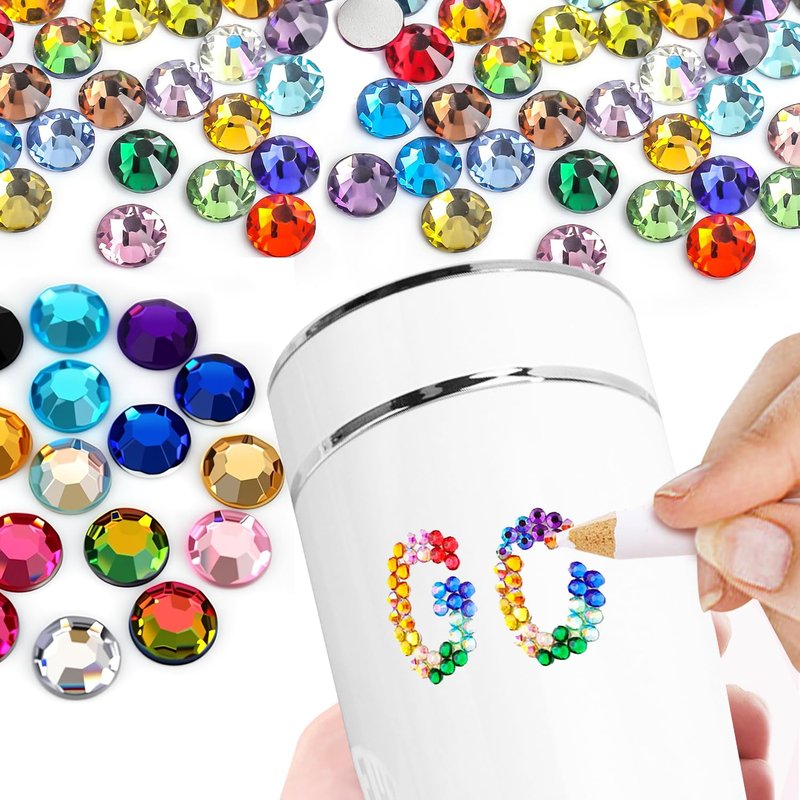 56000Pcs Rhinestones for Bedazzling,56 Colors Bedazzling Kit with Rhinestones for Crafting,3mm Gems Resin Jelly Flatback,Perfect for Nail Art, Diamond Art, Clothing