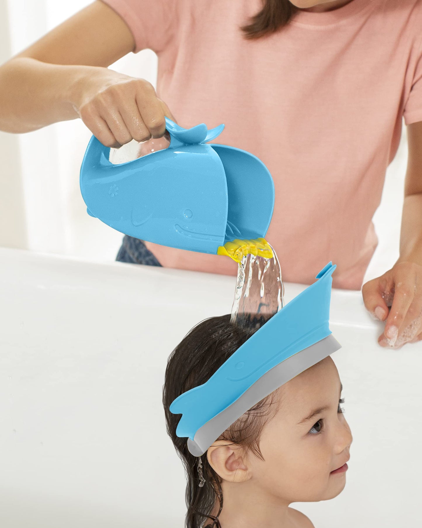 Skip Hop Baby Shower Cap Shield, Moby Bath Visor for Baby and Kids 9m +, Blue