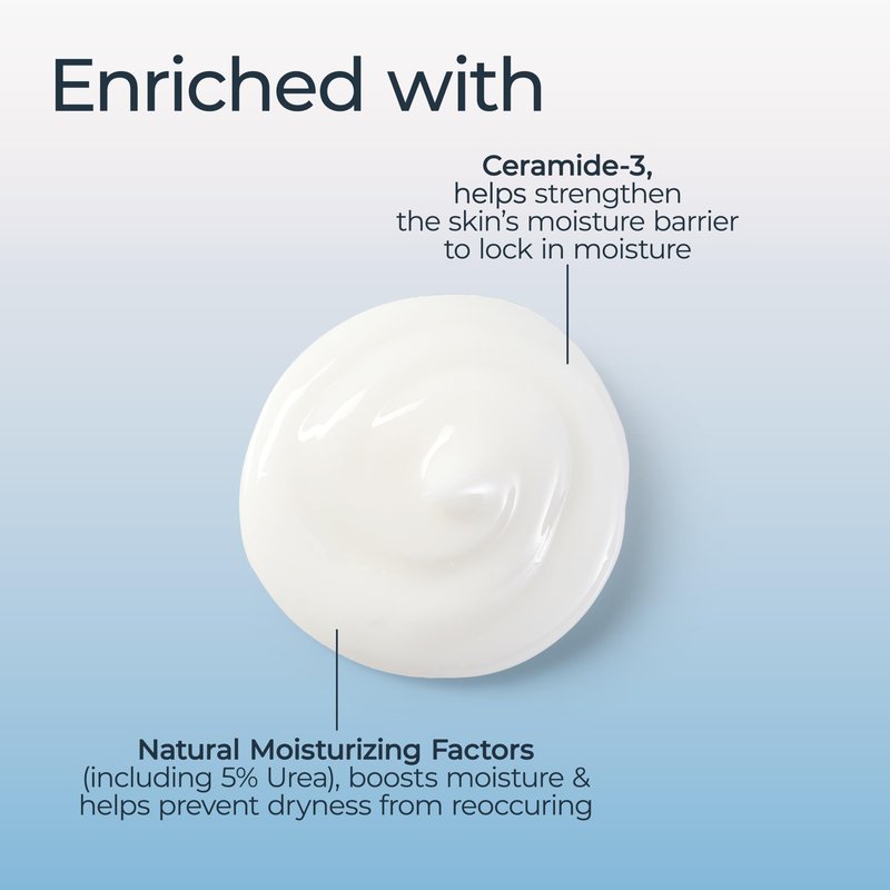 Eucerin Advanced Repair Lotion, Urea Enriched, Unscented Body Lotion for Dry Skin With Triple Moisturizing Complex, 16.9 FL OZ Bottle