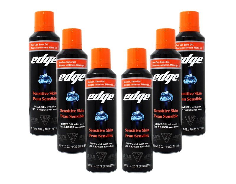Edge Shave Gel for Men Sensitive Skin - 7 Ounce (Pack of 6) by Edge