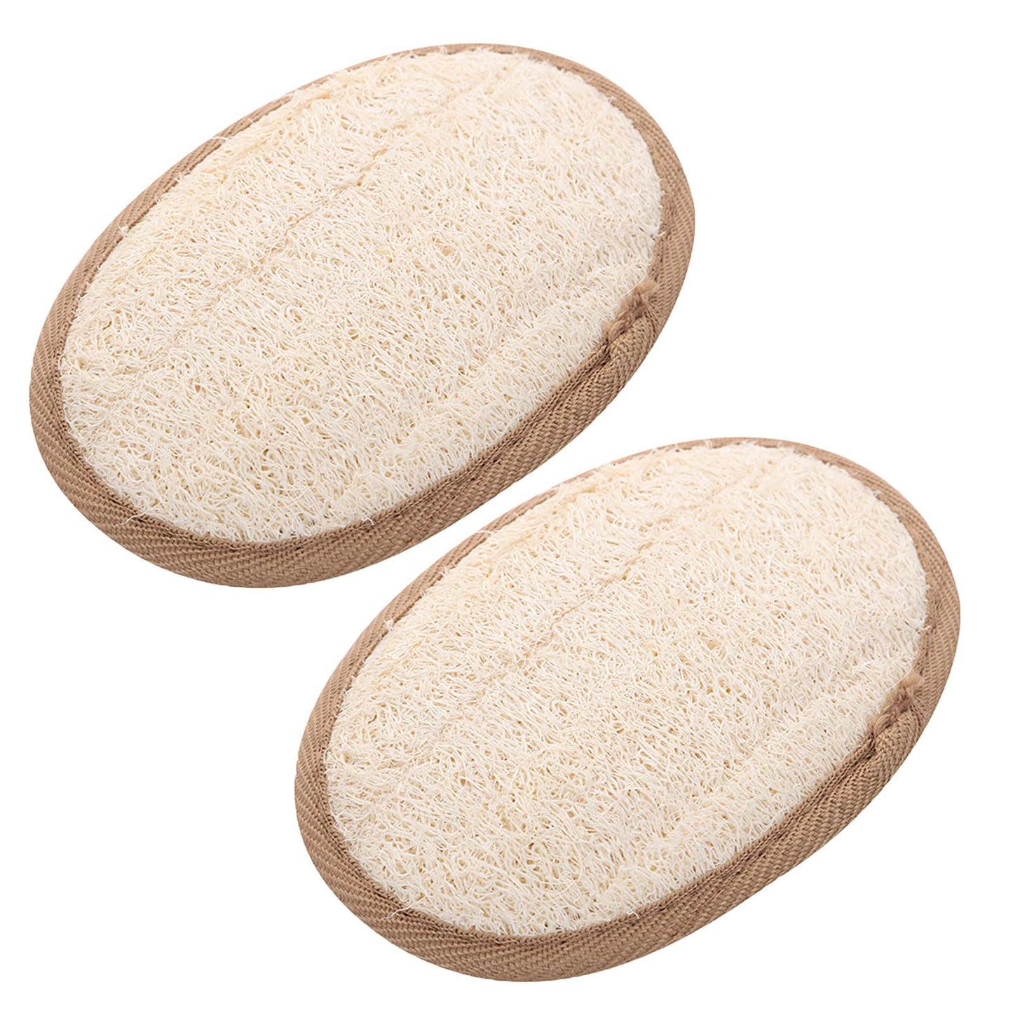 Natural Loofah Exfoliating Body Scrubber, Made with Natural Shower Loofah Sponge, Bath Shower Loofah Sponge for Women and Men, for Face and Body That Gets You Clean - 2 Count
