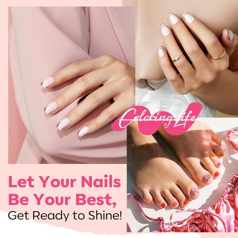 modelones Nail Polish Set 6 Colors Nude Nail Polish Pastel Set Red Pink Quick Dry Spring Summer Nail Polish 5ml (Pastel Nude Set)