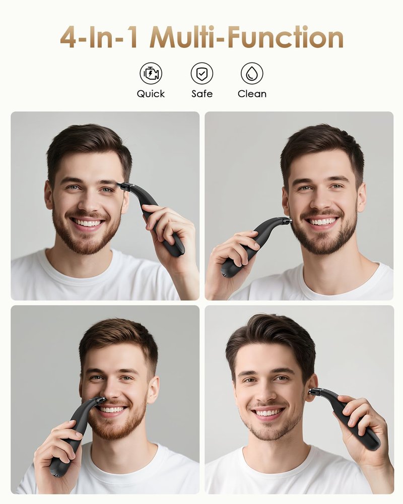 Nose and Ear Blade Replacement Head - Compatible with O Blade QP2734/QP2834/QP25XX/QP26XX/Pro 360 Precision Dual Blade, Waterproof, 360° Coverage, Rust Resistant Stainless Steel Easy Cleaning, One PC