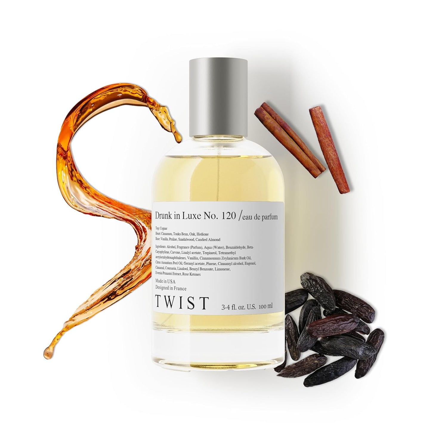 Twist Drunk in Luxe No. 120 - Long-Lasting Unisex Perfume Inspired by Kilian's Angel Share | 100 ml Spray