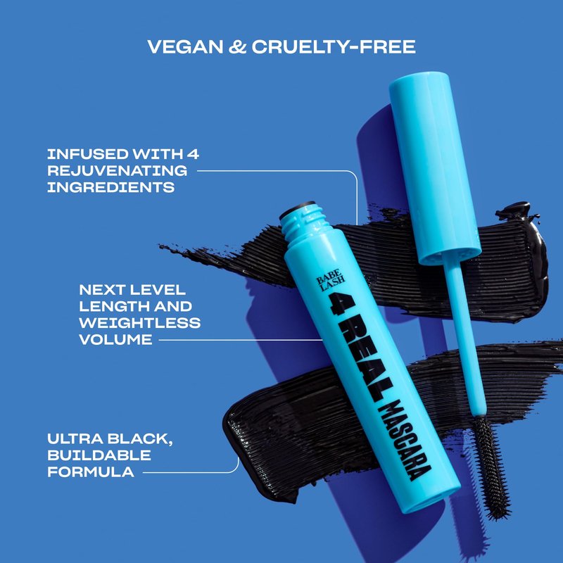 Babe Original Viral Lashes Set for Longer-Looking Eyelashes, Babe Lash Serum, 4 Real Mascara, Pro Lash Separator