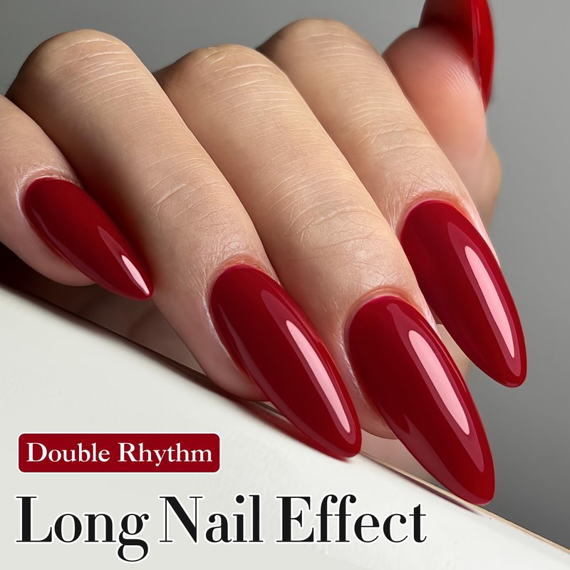 Gel Nail Polish - Double Rhythm 15ML Dark Red Soak Off for DIY Manicure at Home | Art & Salon Quality