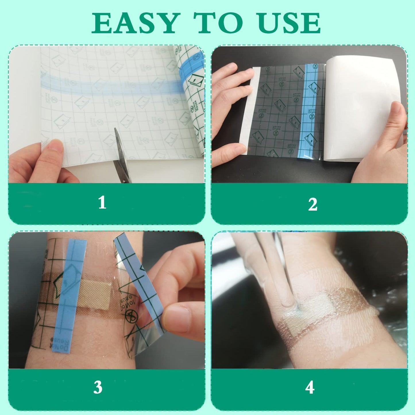 Tattoo Aftercare Waterproof Bandages, 6 Inch x 2 Yard - Transparent Stretch Adhesive Shield Bandage, Tattoo Supply Wrap Second Skin Clear Dressing Film for Swimming Showering
