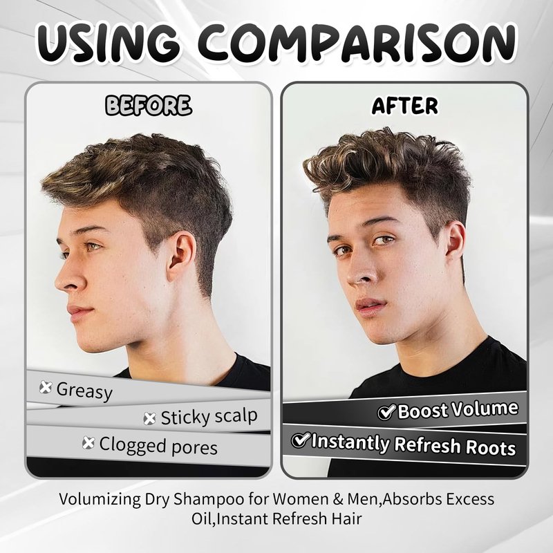 QIUFSSE Dry Shampoo Spray,Volumizing Dry Shampoo for Women & Men,Absorbs Excess Oil,Instant Refresh Hair,Contains Rice Starch,Replenishes Hair Keratin,Nourishes Hair Roots,7.61 oz