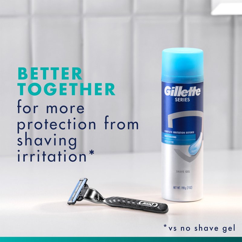 Gillette Mach3 Shaving Razor for Men, Razor Handle, 12 Blade Refills