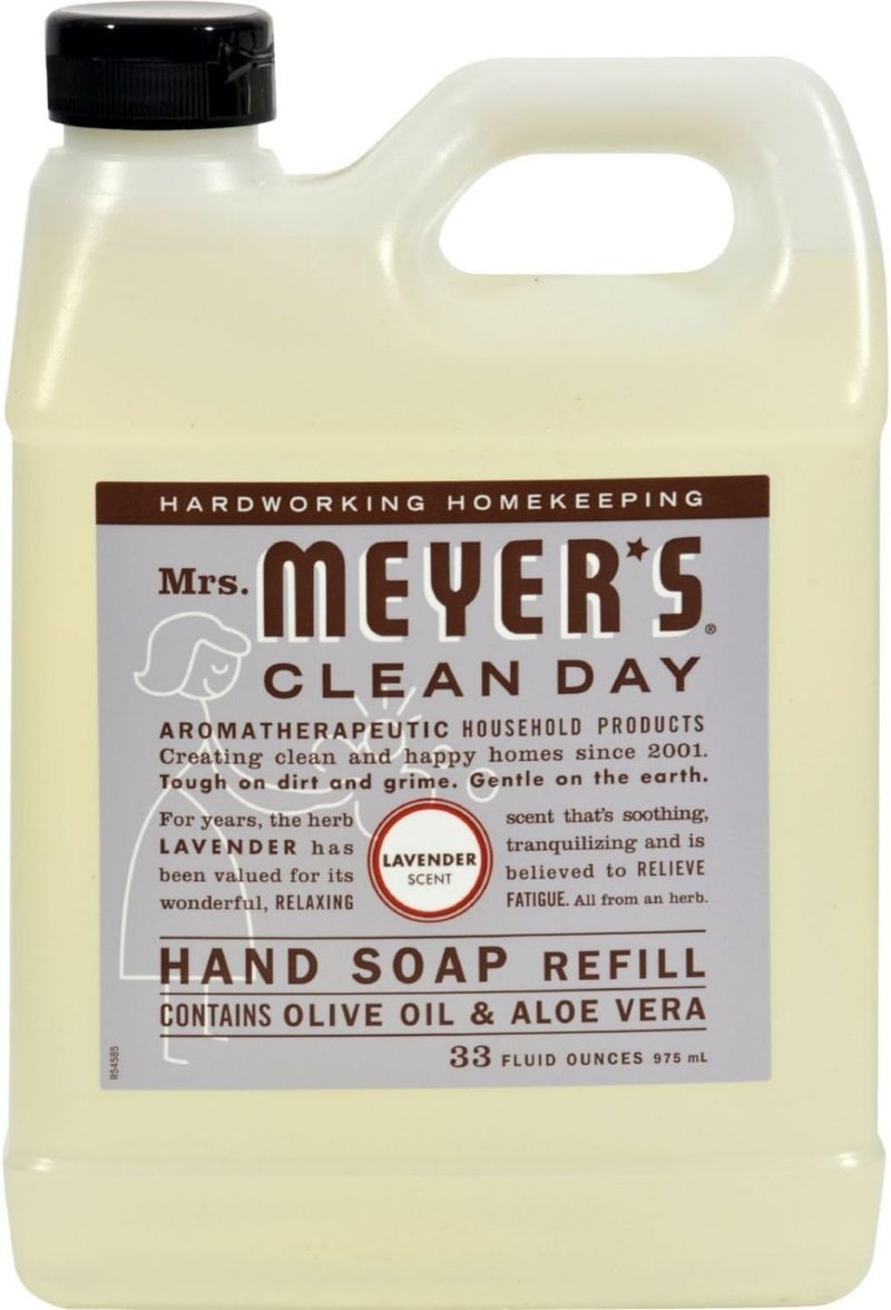 Mrs. Meyer's Liquid Hand Soap Refill - Lavender Scent - 33 Fl Oz | Pack of 6 Bottles