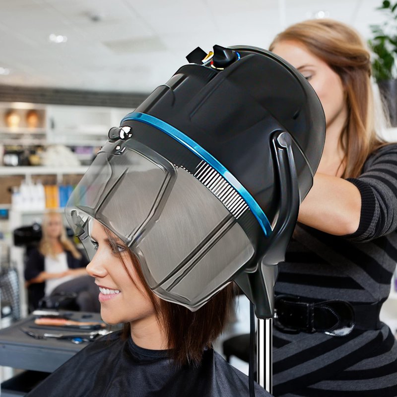 Nova Microdermabrasion Professional Hooded Floor Hair Dryer Adjustable Bonnet Hair Dryer Stand Up with Timer and Rolling Wheels for Beauty Spa Home Salon Equipment