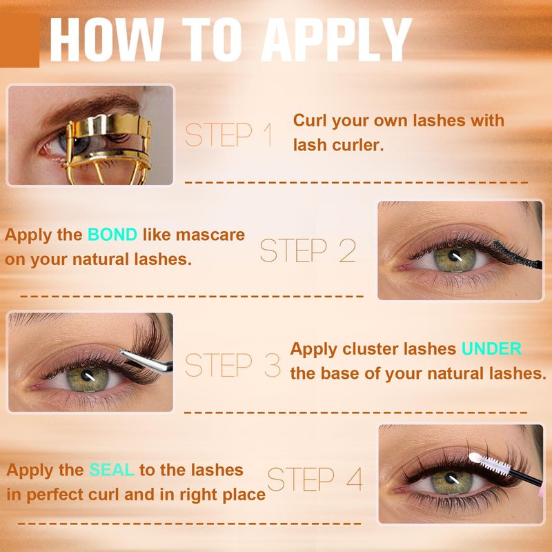 Kiromiro Lash Clusters Wispy Clusters Eyelash Extensions 10-20mm Fluffy Individual Lashes Extension DIY CC Curl Cluster Lashes Volume Eyelash Clusters
