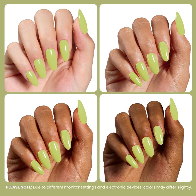 Beetles Green Gel Nail Polish - Fresh Pistachio 15ML/0.51Fl Oz, Light Green Gel Nail Polish, Neon Lime Color Soak Off UV LED Lamp Pastel Nails Art, Manicure Salon DIY Summer Day Nails