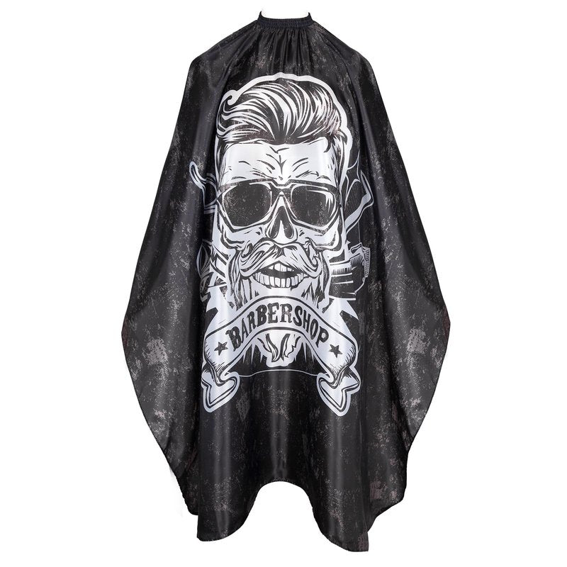 64x56 Inch Professional Barber Cape for Men - Waterproof Hair Cutting Cape with Elastic Neck & Adjustable Closure, Salon Grade Styling Cape (Black)