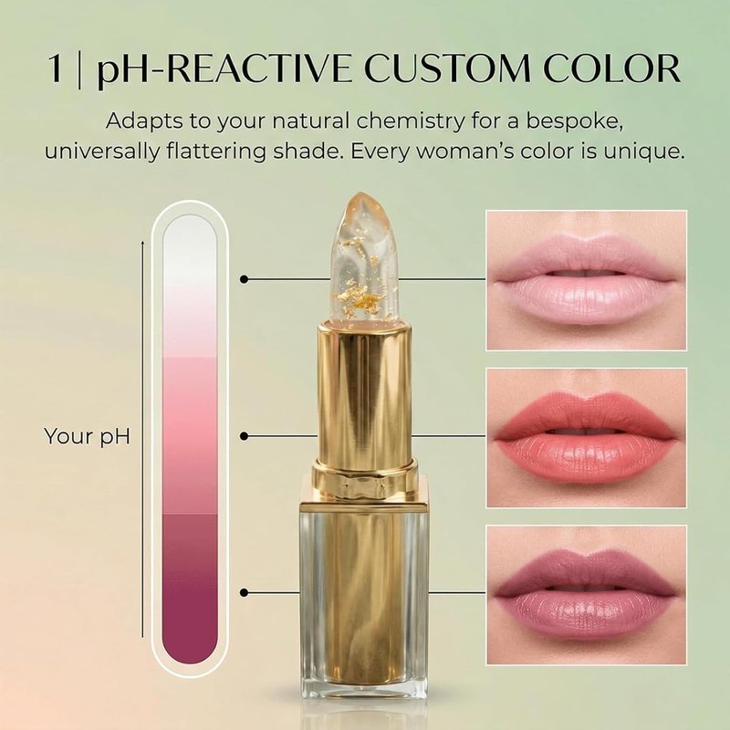 Adaptive Color Changing Lipstick - Long Lasting Moisturizing Formula | Transferproof for Women (1pc)