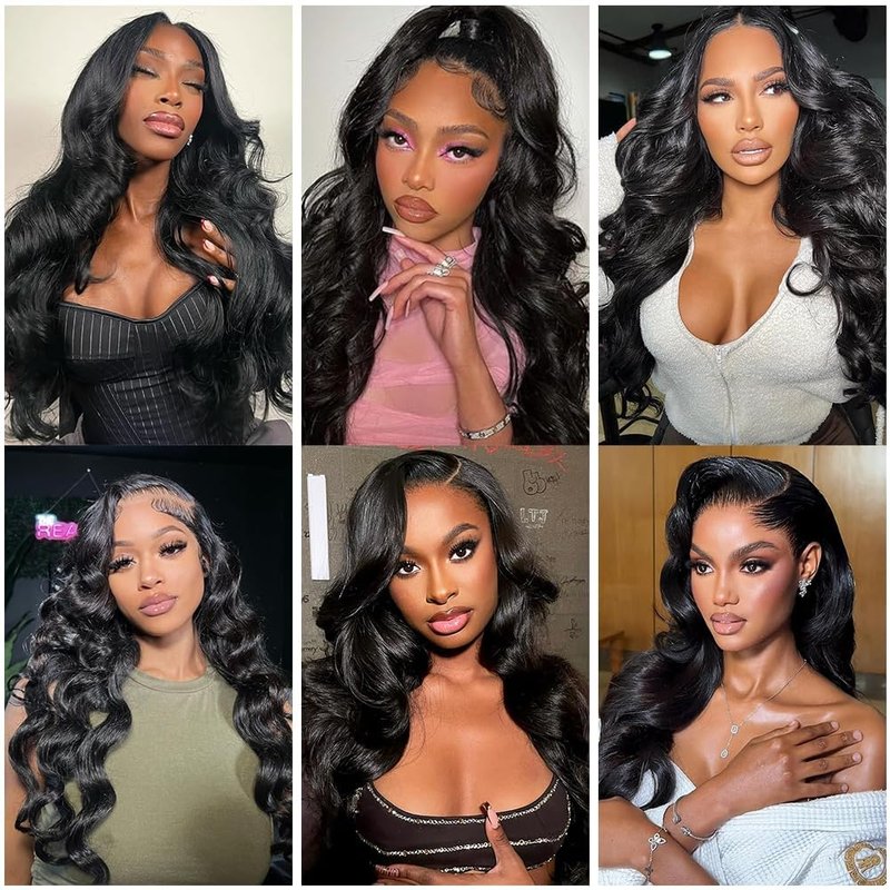 Body Wave Clip-In Hair Extensions - 12 Inch Soft Real Human Hair | Natural Black, 120g, 7 Pieces, Brazilian Remy