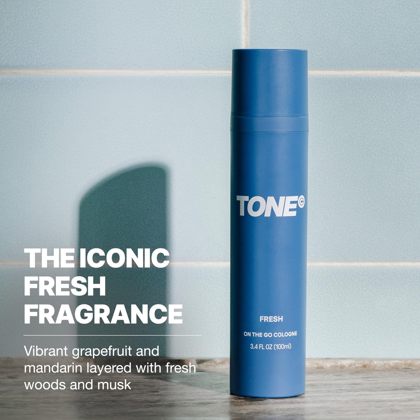 TONE On-The-Go Cologne for Men & Women, Fresh, Multi-Layered, Long-Lasting Fragrance, Travel Size, 3.4 fl oz