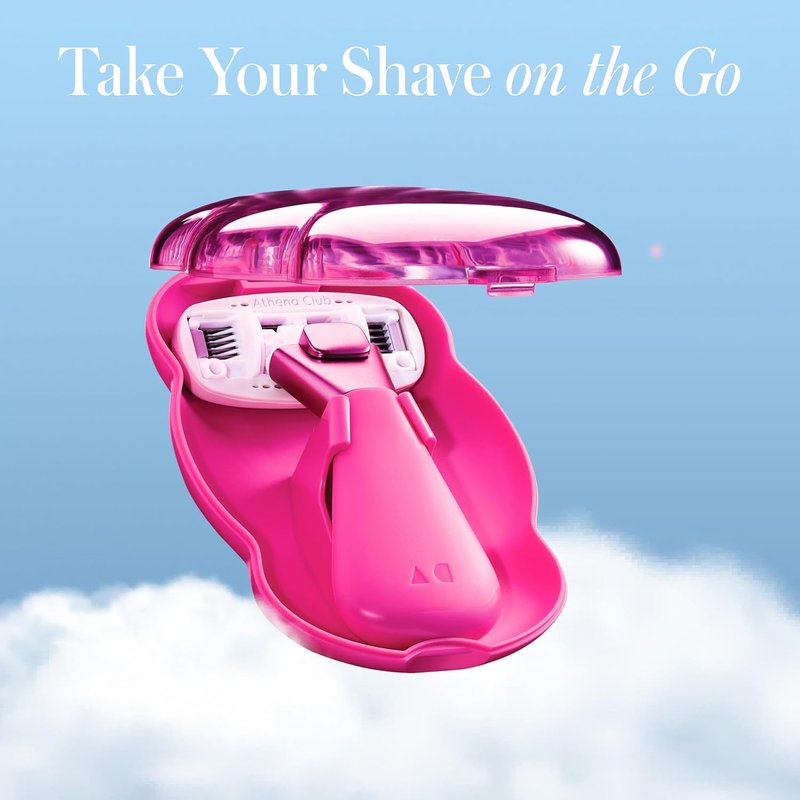 Mini Razor Kit for Women | 5-Blade Cartridge Razor for Sensitive Skin - Travel Size with Serum-Infused Blades and TSA-Friendly Case