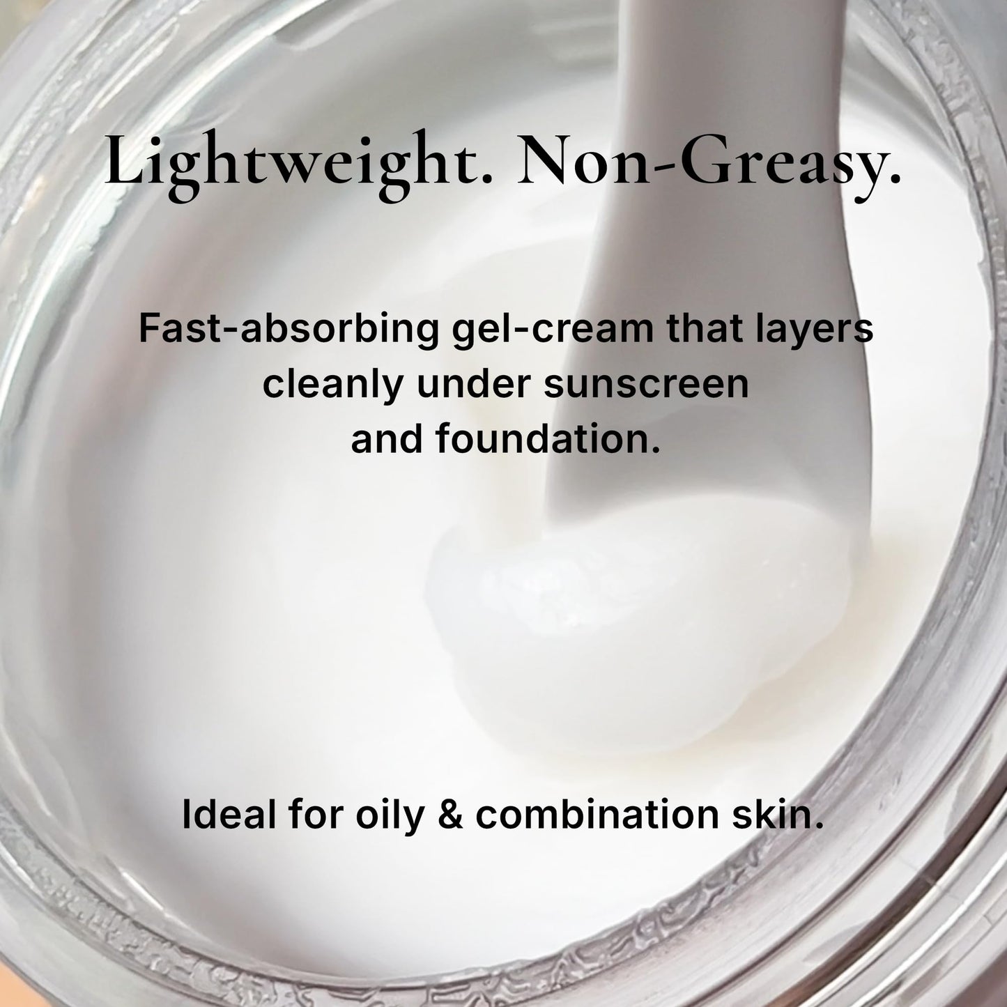 QFORET Hydrating Gel Cream, Fragrance-Free Face Moisturizer for Dehydrated Skin, Phyto Mucin + Hyaluronic Acid + Ceramide, 2.36 fl oz