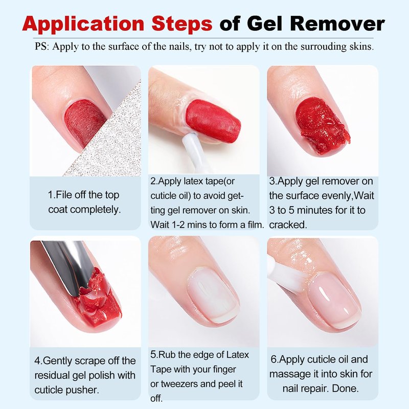 Gel Nail Polish Remover – Fast, No Soak & No Foils, Safe for Natural Nails, Healthy, Low Odor, Quick Gel Removal in 2-5 Minutes – For Nail Polish & Nail Art, At-Home Manicure Solution