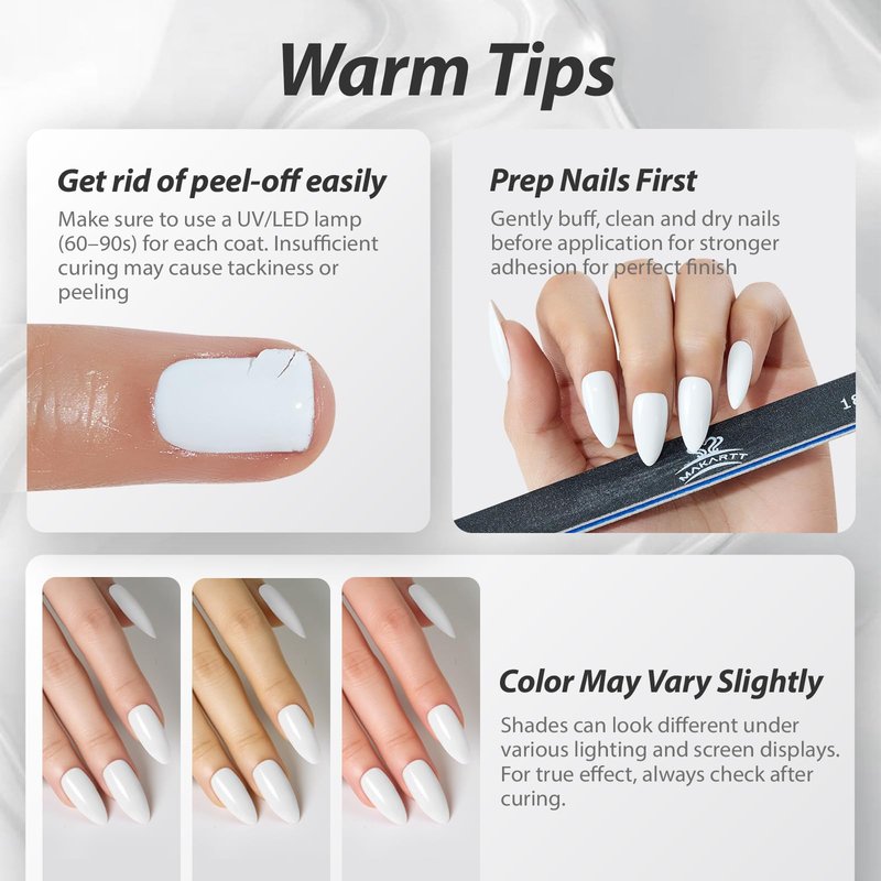 Makartt Ultra-Pigmented White Gel Nail Polish 15ml: One Coat White Gel Polish High Gloss Shine, Salon-Grade UV Polish Gels Perfect for French Tips & Nail Art Manicure DIY Salon Home