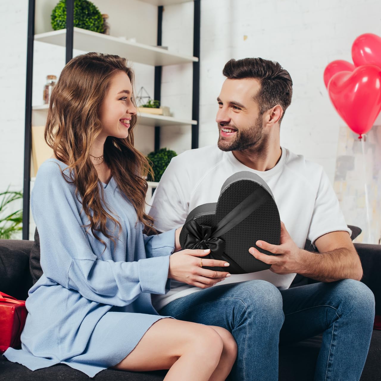 Box Heart Shaped Black Box Holiday Dessert Bags Empty Bouquet Bags Candy Treat Container Christmas Love Shaped Birthday Heart-shaped Souvenir Bridesmaid Paper