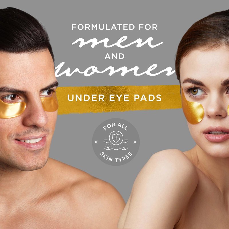 Dermoland Under Eye Patches For Women – 24K Gold Eye Masks, 15 Pairs | Hyaluronic Acid | Reduces Puffiness, Dark Circles & Wrinkles | Vegan & Hydrating