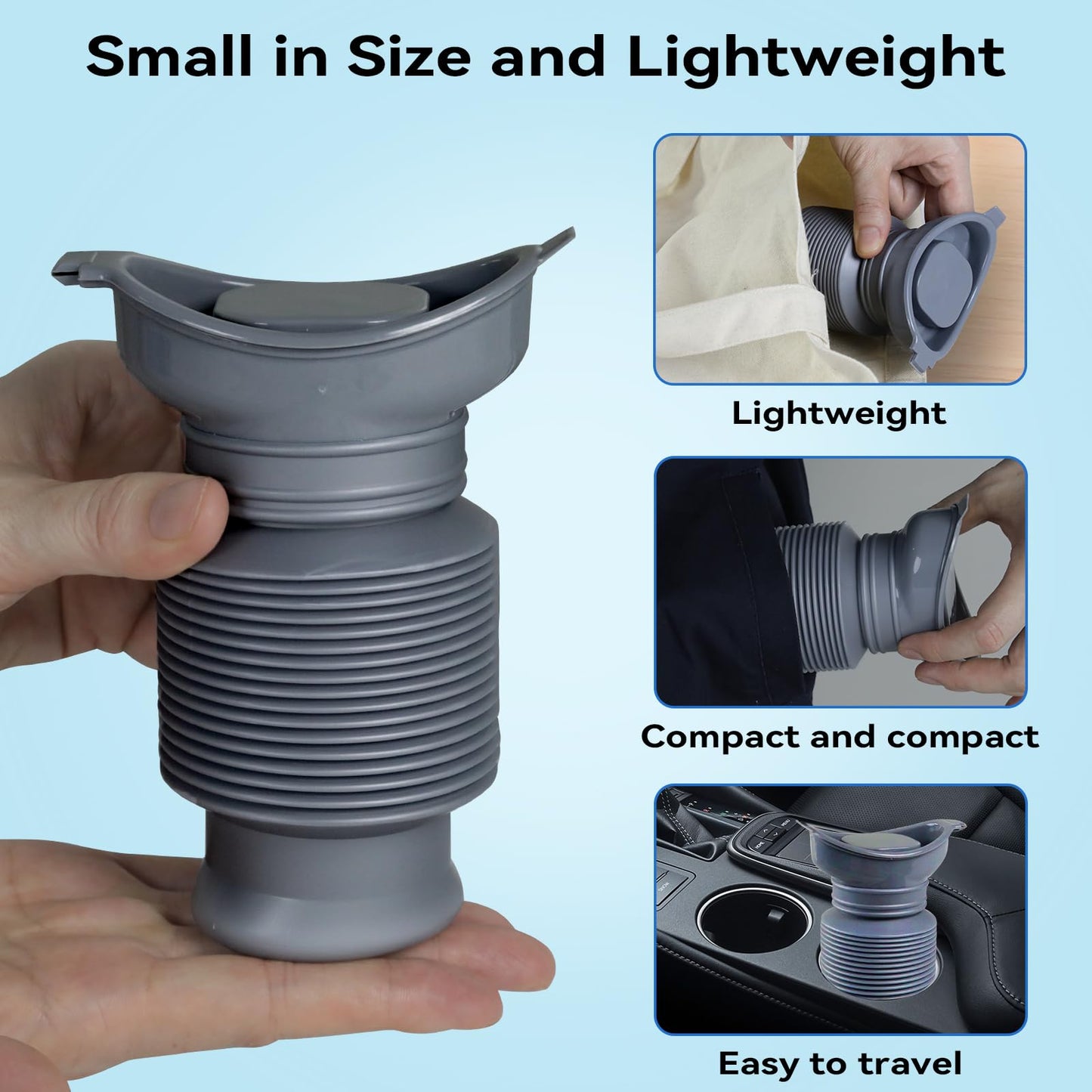 Pee Bottles for Men, Collapsible Emergency Urinal With Disposable Replacement Bags, Leakproof Car Pee Bottle for Men and Women, 750ml, 2-Piece Set Urine Bottle, Travelling, Traffic Jams & Hiking