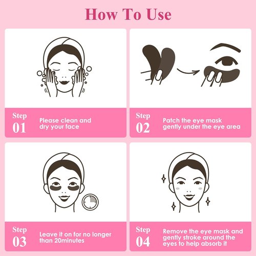 Under Eye Patches (30 Pairs), 24K Gold Under Eye Mask for Puffy Eyes, Dark Circles,Bags and Wrinkles with Collagen,Relieves Pressure and Reduces Wrinkles,Revitalises and Refreshes Your Skin
