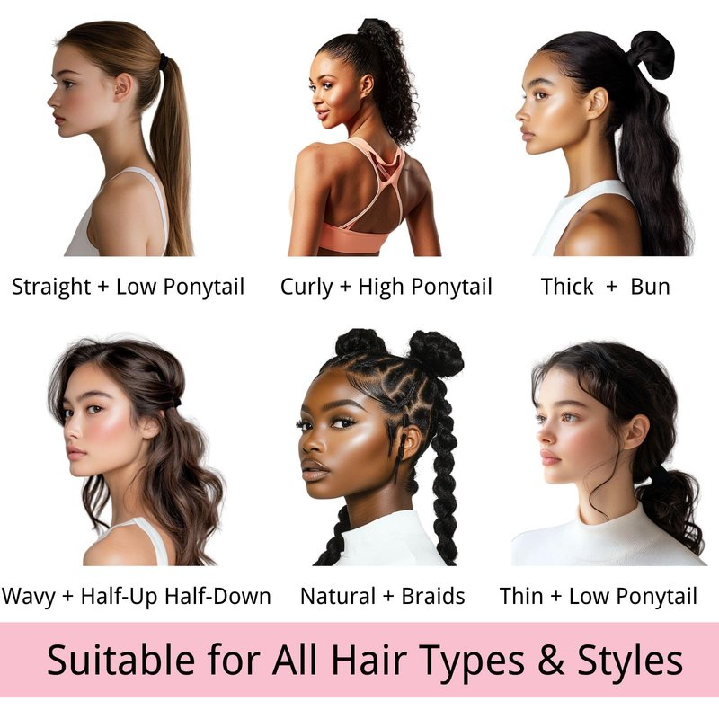 LuSeren 120PCS Soft Hair Ties for Women – No Damage Ouchless Nylon Hair Accessories, Seamless Fabric Ponytail Holders for Daily Use (Natural Colors)