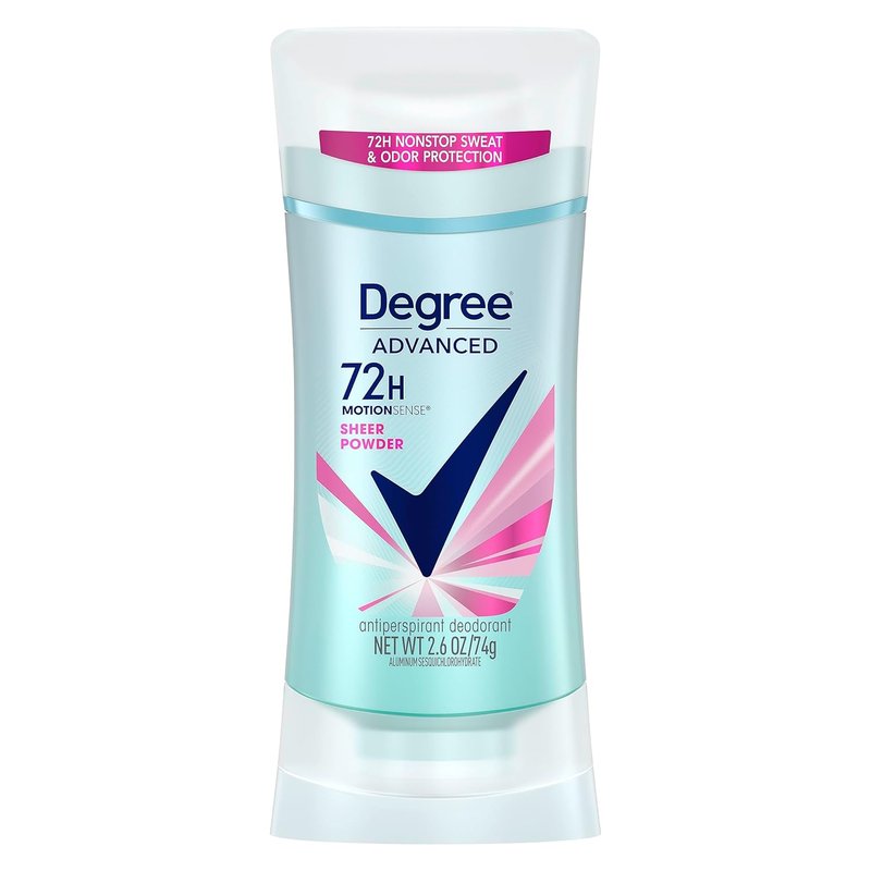 Degree Advanced Antiperspirant Deodorant - 72-Hour Sweat & Odor Protection | Shower Clean & Sheer Powder, 4 Count